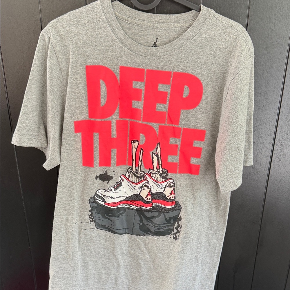 Jordan Gray Tee with Red Graphic